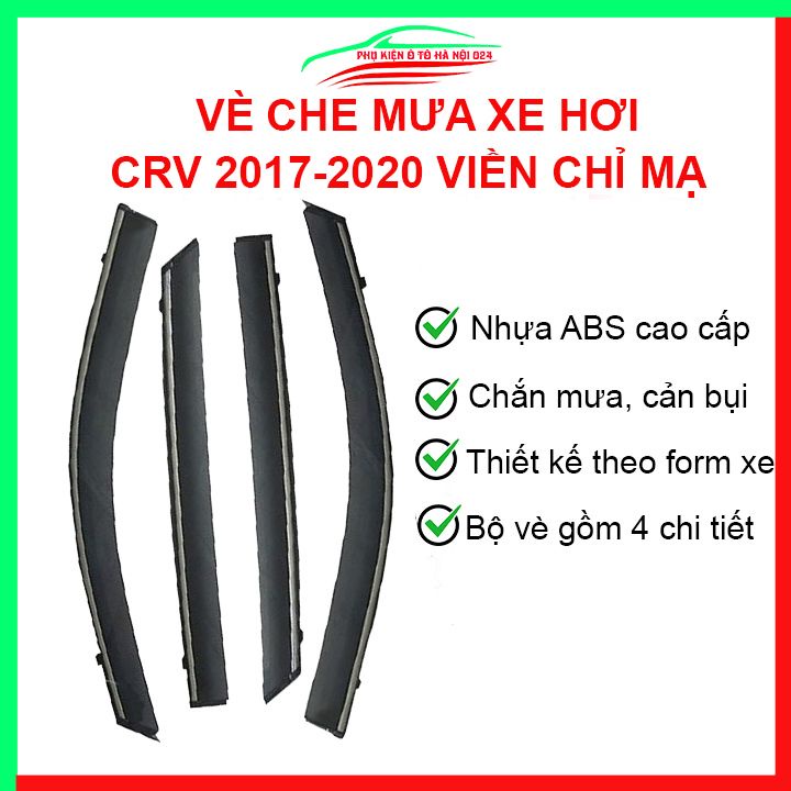 Vè che mưa cho xe ô tô CRV 2017-2020 chỉ mạ