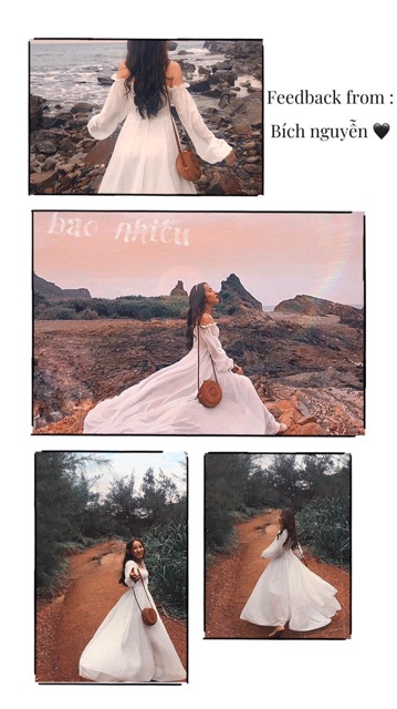 CÓ SẴN 👍🏻Váy voan trắng😝 đầm maxi dài