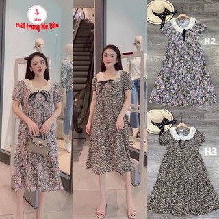 Váy bầu mùa hè hoa nhí 45 -75KG  New 3 màu max xinh (hình thật + hàng loại 1) (shop Tatoco)