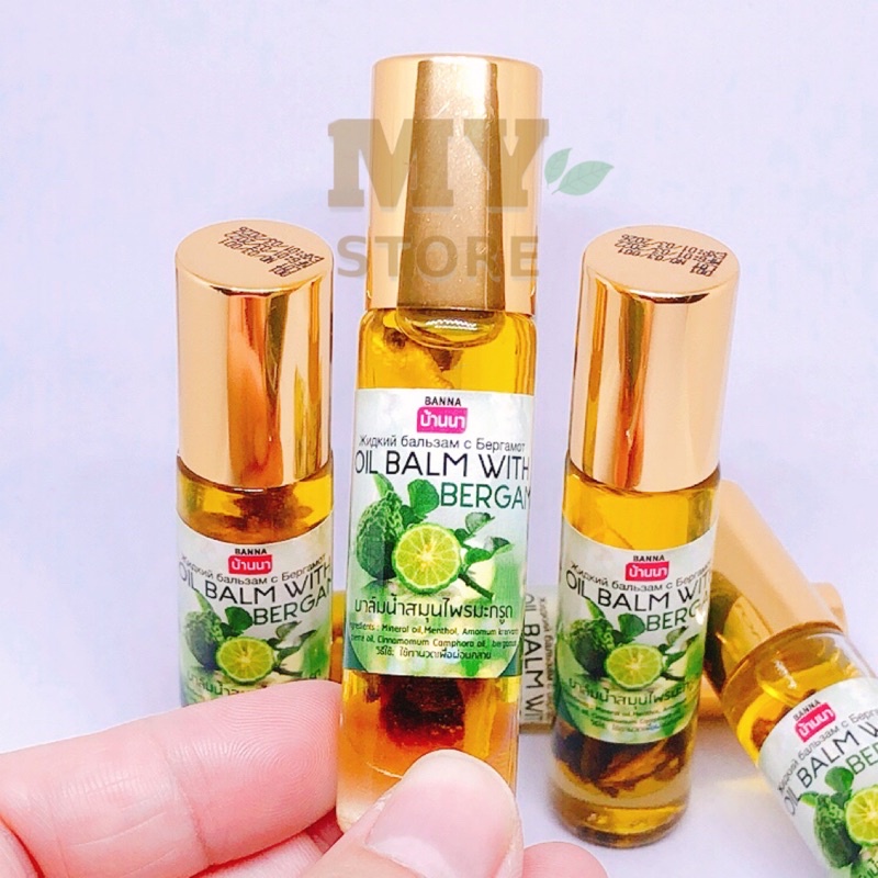 (Chính Hãng) Dầu Lăn Thảo Dược Oil Balm With Bergamot Otop- Hương Chanh Thái Lan 8cc