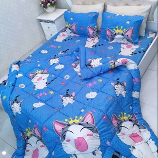[XẢ KHO] Bộ Chăn Phao Ga Gối Poly Set 5 Món (INBOX CHỌN HÀNG)
