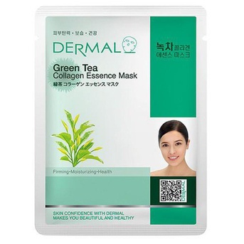 Mặt nạ Dermal dưỡng da tinh chất Trà xanh và Collagen 23g - KL058