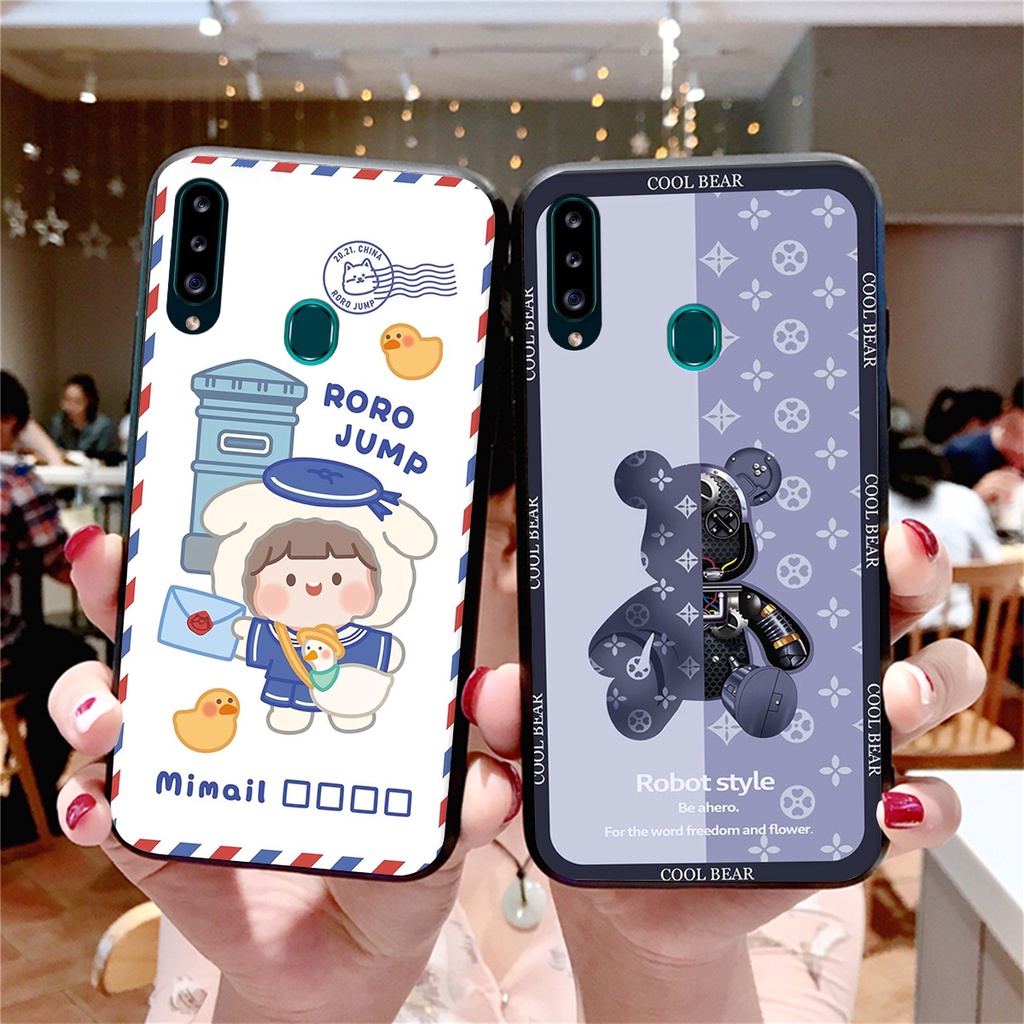 Ốp lưng Samsung Galaxy A20S in hình 3D gấu mới nhất - sang - chảnh - ĐẸP- BỀN