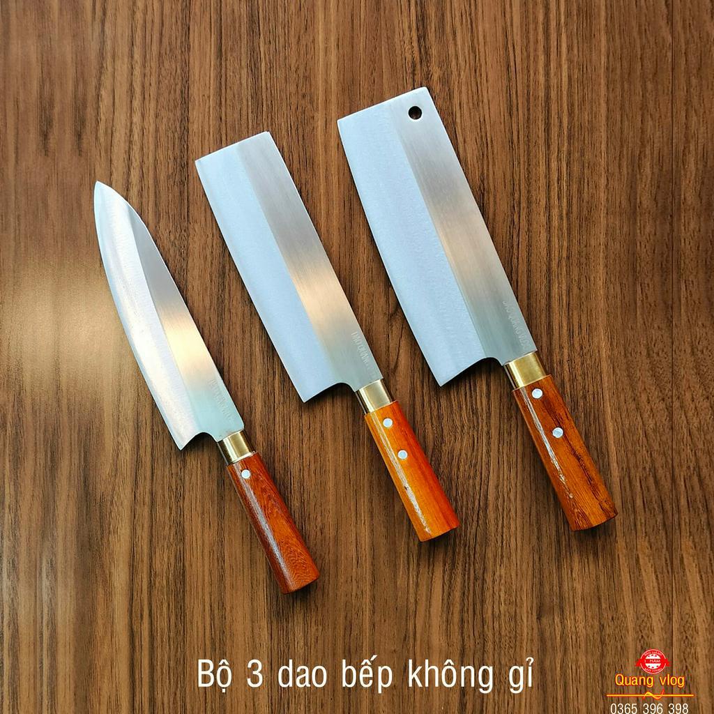 Dao thép nhật không gỉ 3 dao dùng trong nhà bếp