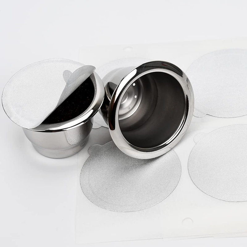 100 cái Keo dán lá nhôm Nắp đậy Con dấu Dán để chiết rót cà phê Nespresso rỗng dùng một lần Nắp có thể tái sử dụng 37Mm