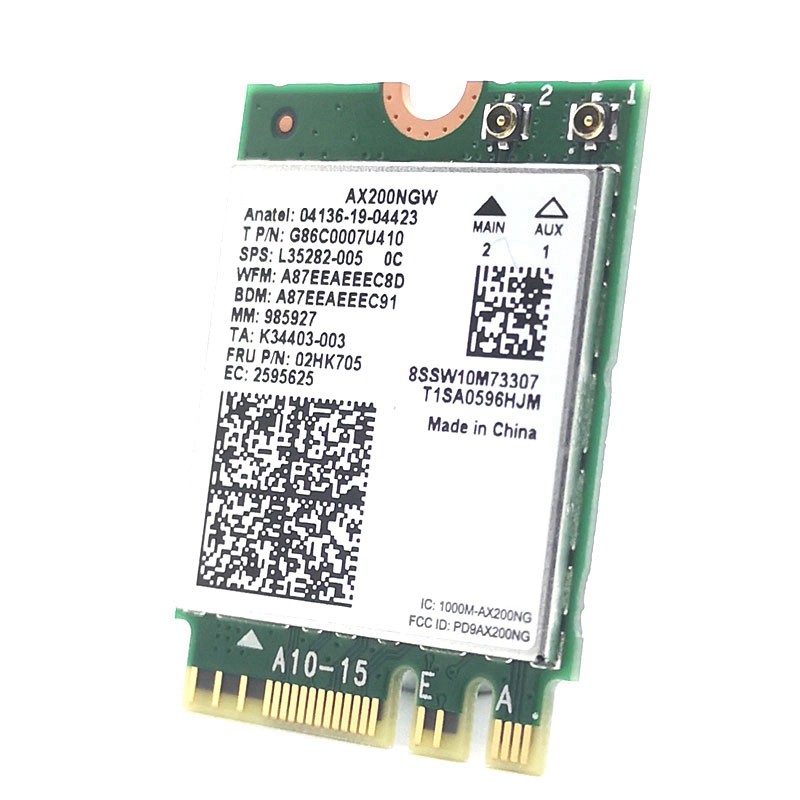 Card Wifi 8db Ax200Ngw Wifi 6 3000mbps M.2 Ngff Dual Band 2.4g 5g Bluetooth 5.1 802.11ax | BigBuy360 - bigbuy360.vn