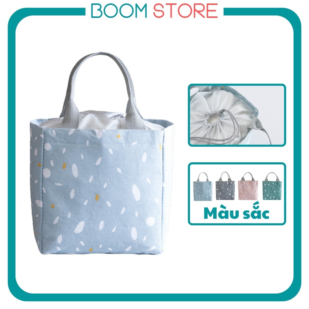 Túi vải tote đựng đồ dùng hộp cơm văn phòng giữ nhiệt đẹp cute Boom Store