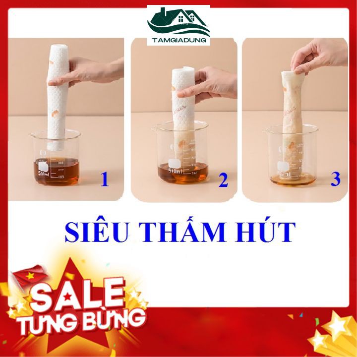 Khăn Giấy Lau Bếp, Khăn Lau Đa Năng, Cuộn Giấy Lau Dai Bền Giặt Được, Nhiều Tờ Đẹp Tiện Dụng