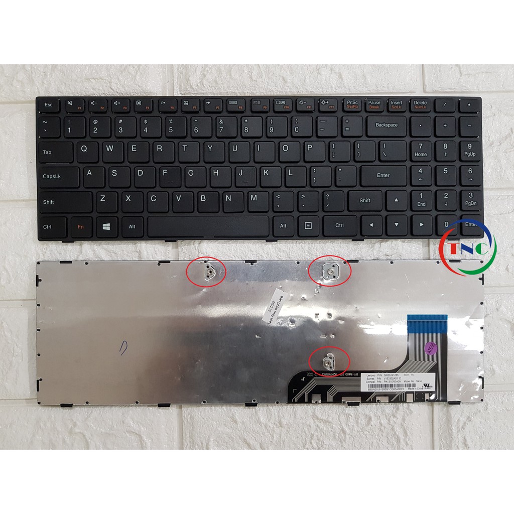 [Mã ELFLASH5 giảm 20K đơn 50K] Bàn Phím Laptop Lenovo IdeaPad 100-15 , 100-15IBY (cáp góc) Nhập Khẩu