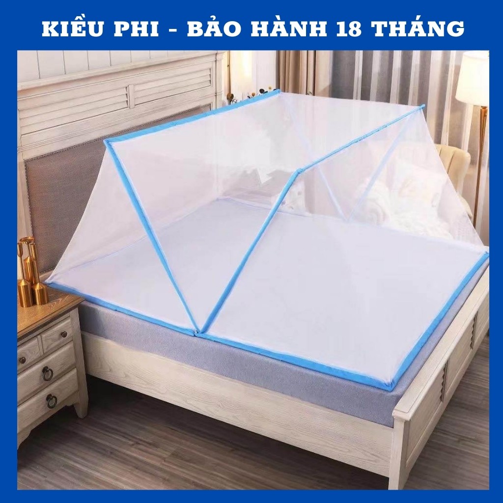 Màn chụp tự bung xếp 1mxm9, m4xm9, m6xm9- Mùng chụp người lớn gấp gọn cao cấp Kiều Phi