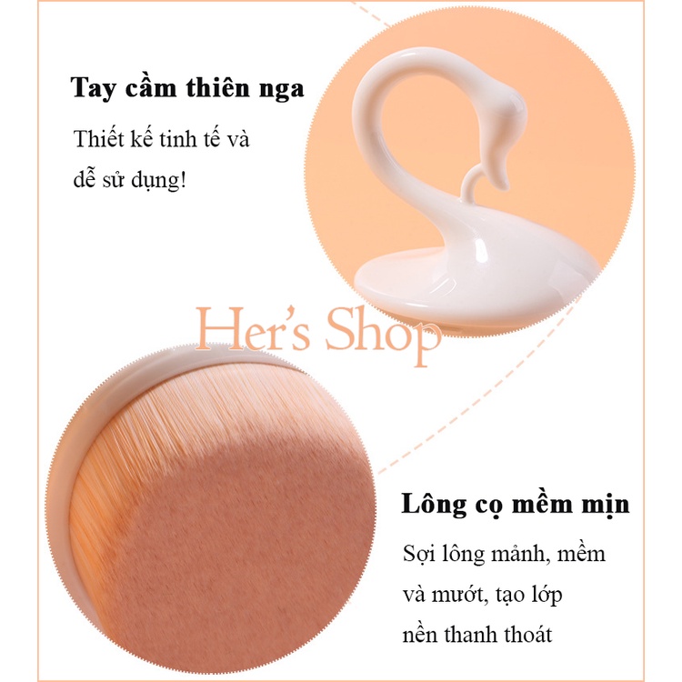 (Có Sẵn) Cọ Tán Kem Nền Thiên Nga Sang Chảnh - Cọ Trang Điểm Cá Nhân - Foundation Brush - Makeup Brush - Beauty Tool