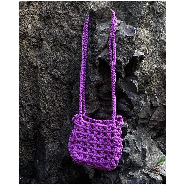 Túi xách len móc đeo chéo cực dễ thương #Handmade 100%