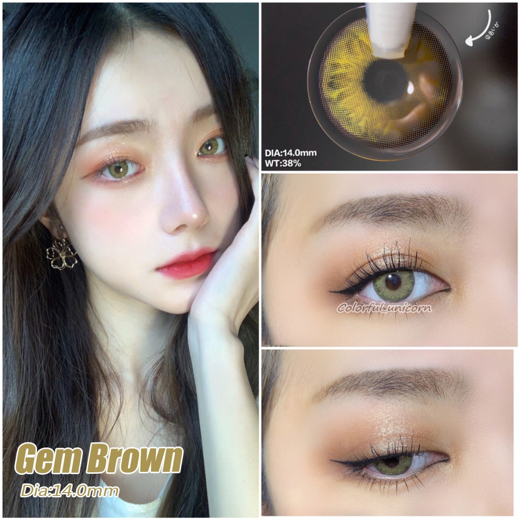 Kính áp tròng Colorhunter Dùng 1 Năm 14.0mm 0 - 8 Độ 1 cặp