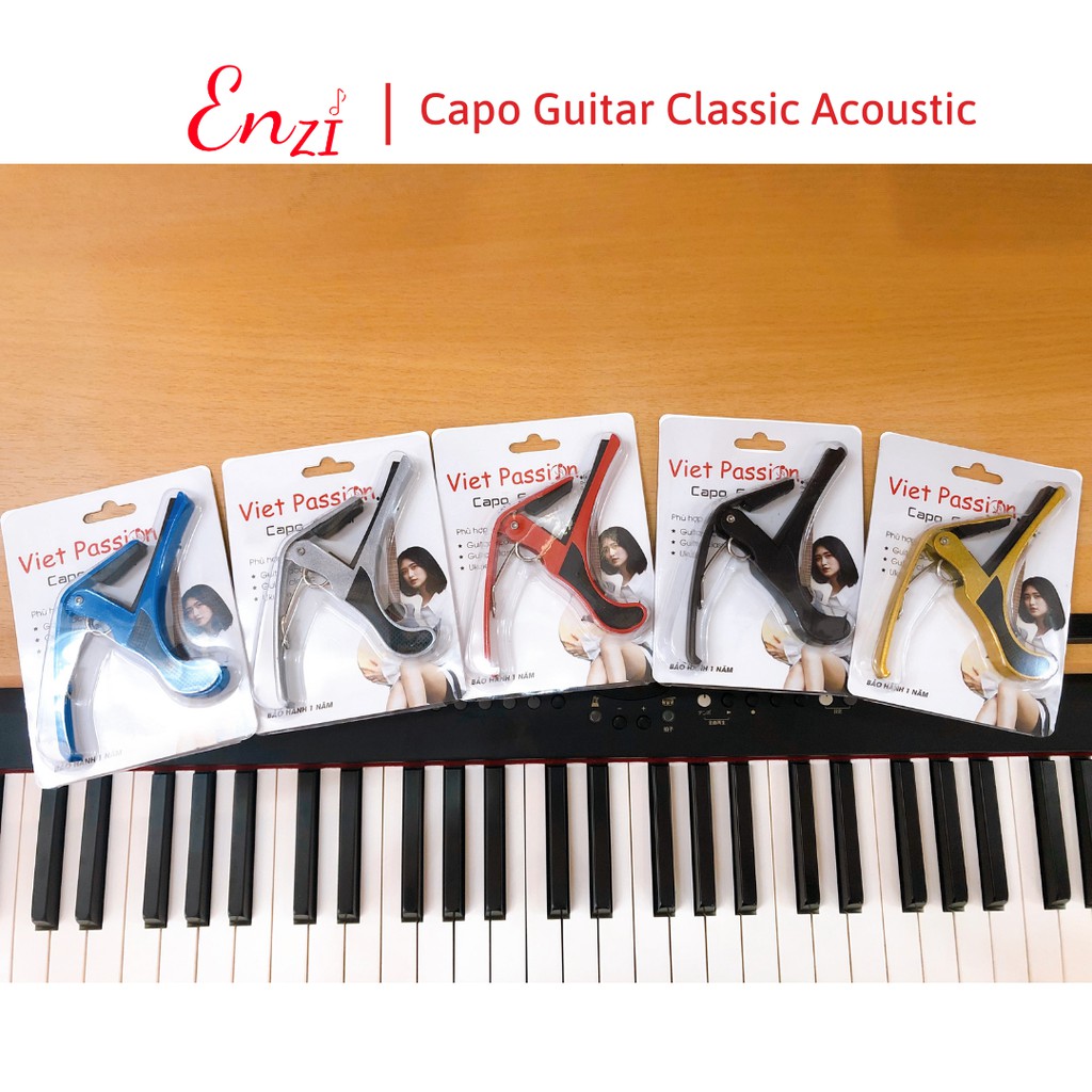 Capo guitar classic acoustic Enzi kẹp tăng tông hạ tông dùng cho mọi loại đàn ghi ta