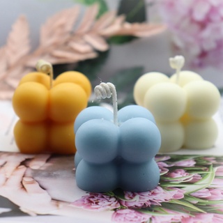 Khuôn Làm Nến Thơm Bằng Silicone Hình Khối Rubik 3D