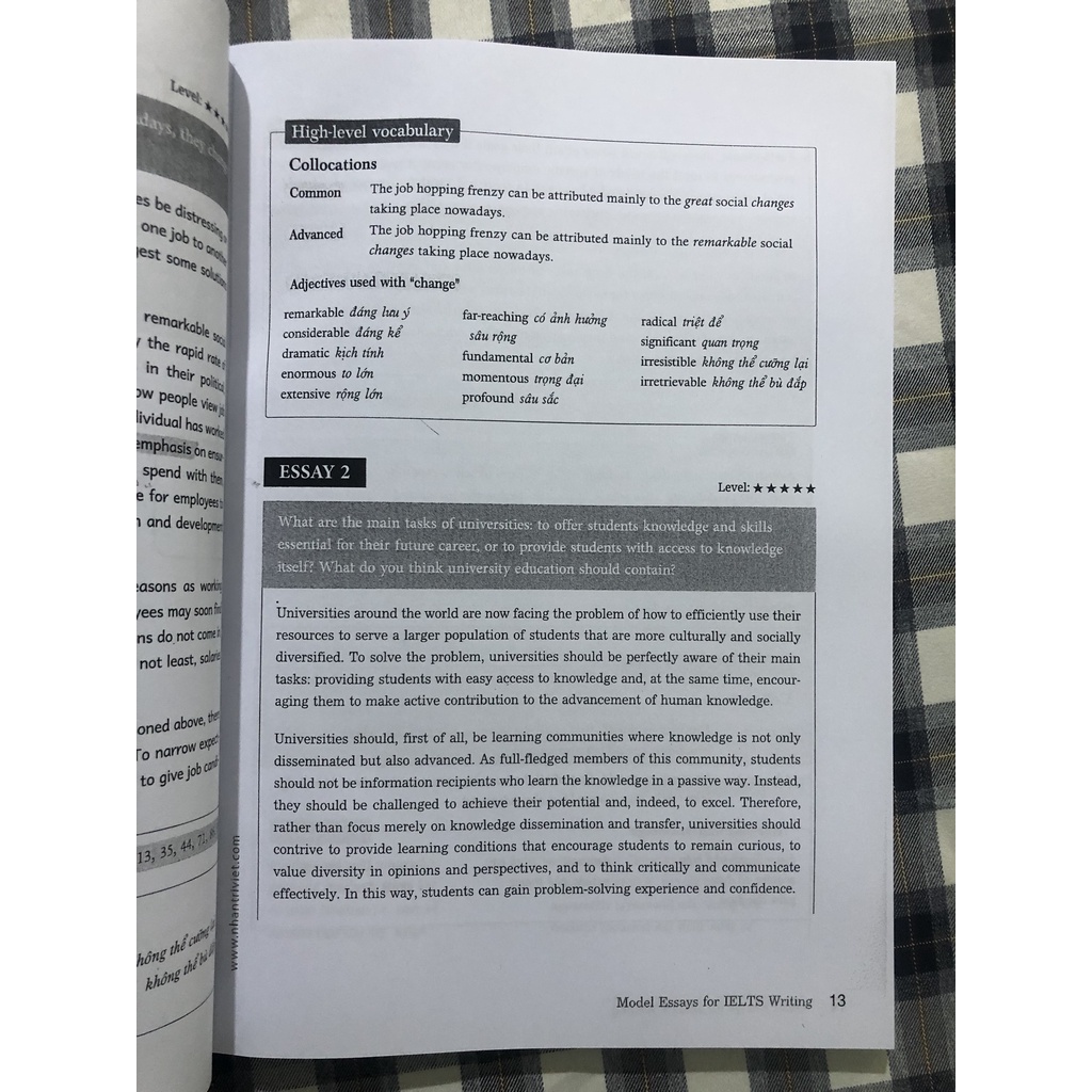 Sản phẩm hỗ trợ Model Essays for IELTS Writing (125)