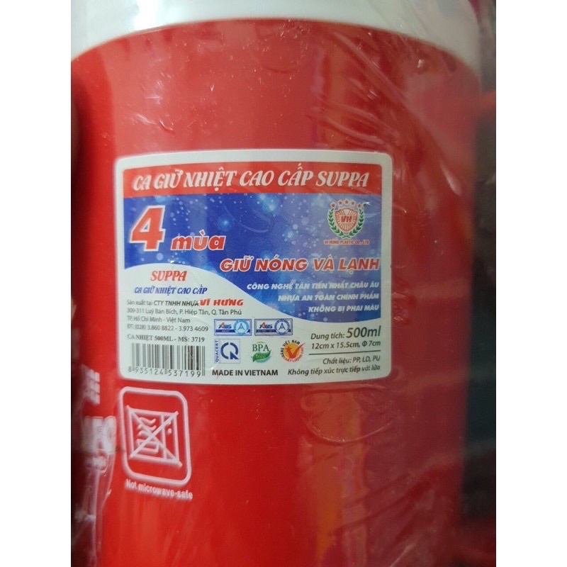 [ thanh lí] ca giữ nhiệt nóng lạnh, ca ủ cháo 500ml nhiều màu