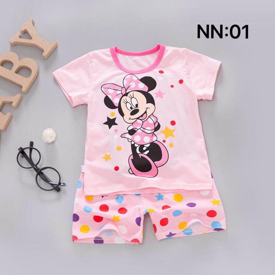 Bộ cotton thun bé trai bé gái xuất Hàn size 90-140, mua hàng inb mình mẫu và size nha