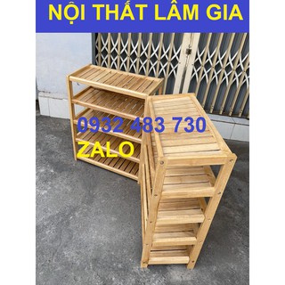 kệ giày dép gỗ cao su 3,4,5 ,6 tầng giá rẻ giao hàng miễn phí
