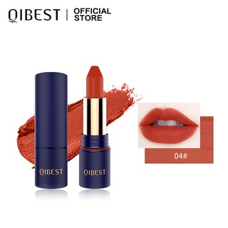 Son lì chống thấm nước QIBEST 6 màu sắc tùy chọn thời trang 45g