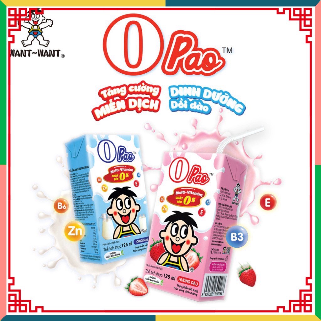 Sữa trái cây dinh dưỡng OPao - Thùng 36 hộp