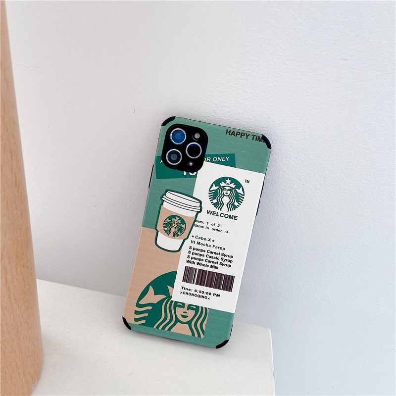 Ốp Điện Thoại Mềm Chống Sốc In Logo Starbucks Cho Iphone 7 8 SE 2020 7P 8P X XS XR XsMax 11 12 13 Pro 11 12 13 Pro Max