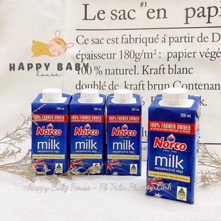 Sữa tươi Norco Úc 200ml (Date T12/2022)