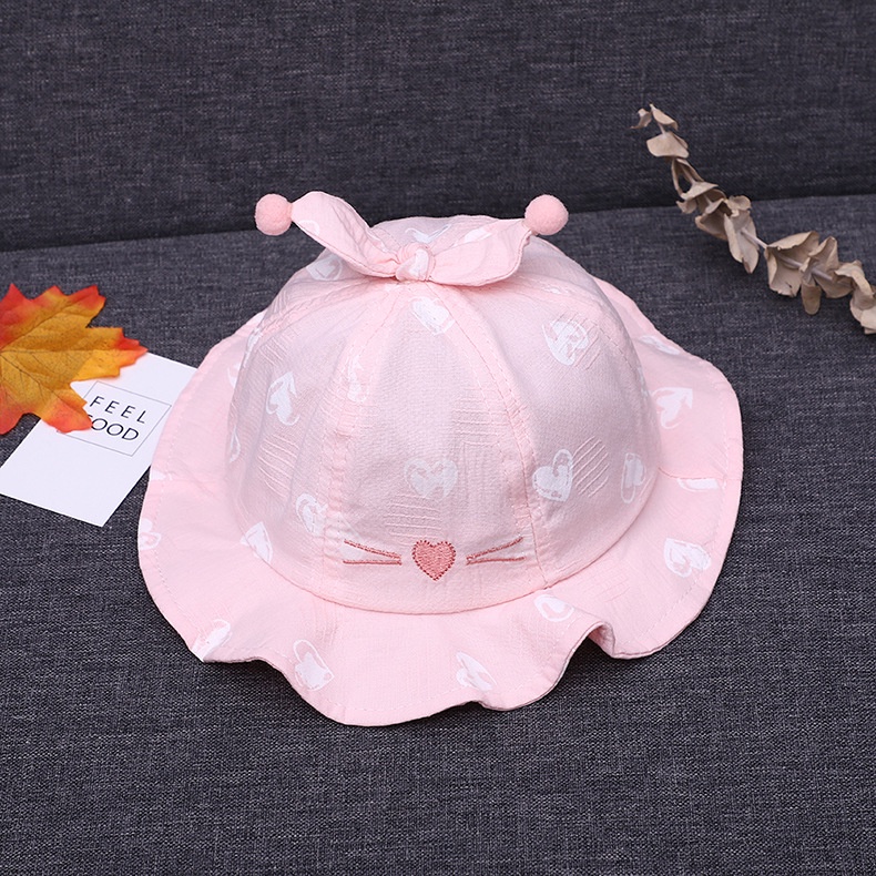 Mũ Tai Bèo - Mũ Vành Tròn Cho Bé Hoạ Tiết Dễ Thương Cho Bé gái 6 đến 18 tháng