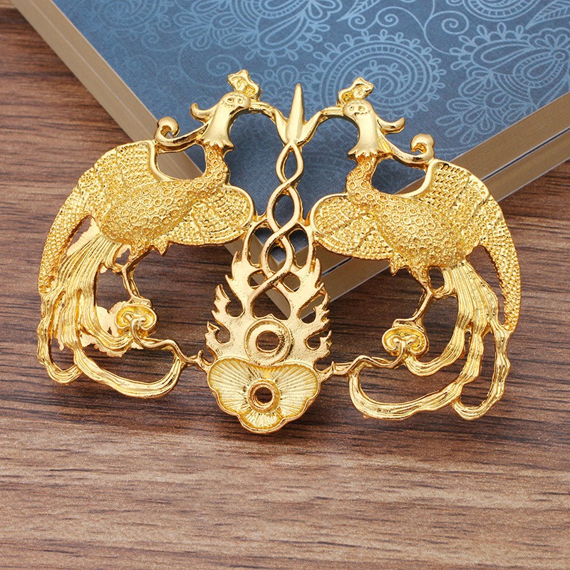 1 phiến đúc phượng làm kim quan 45*57mm - nguyên liệu làm trâm, làm trang sức