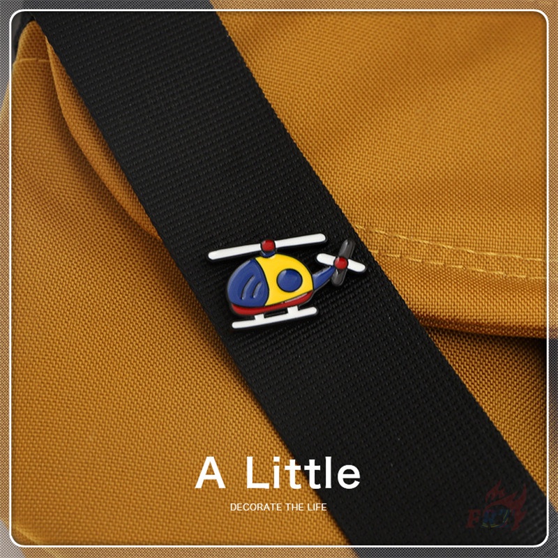 Huy hiệu cài áo hình trực thăng hoạt hình tráng men độc đáo