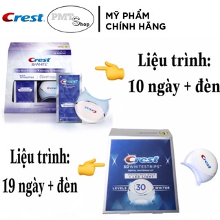 [Hộp 19 gói + Đèn Led] Miếng Dán Trắng Răng CREST 3D WHITESTRIPS PROFESSIONAL WHITE WITH LED LIGHT - Mỹ