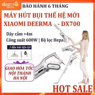 Máy Hút Bụi Gia Đình Cầm Tay Deerma 2 Trong 1 Thế Hệ Mới DX700 , Công nghệ lốc xoáy, Bộ Lọc Hepa [BẢO HÀNH 6 THÁNG]