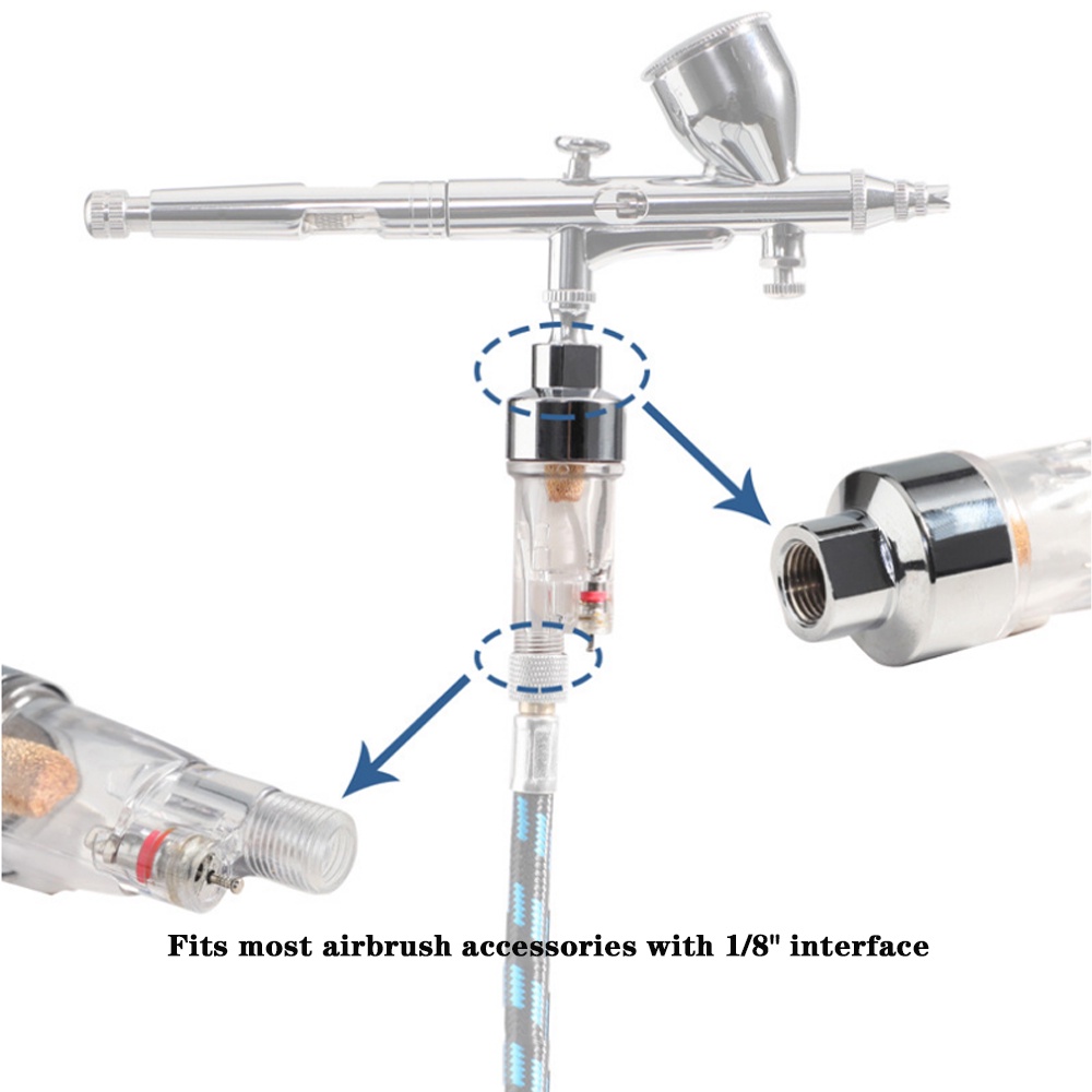 Súng Phun Sơn Trang Trí Bánh Kem Đầu Phun 0.3mm Hai Trọng Lực Kèm Ống Hút Cờ Lê