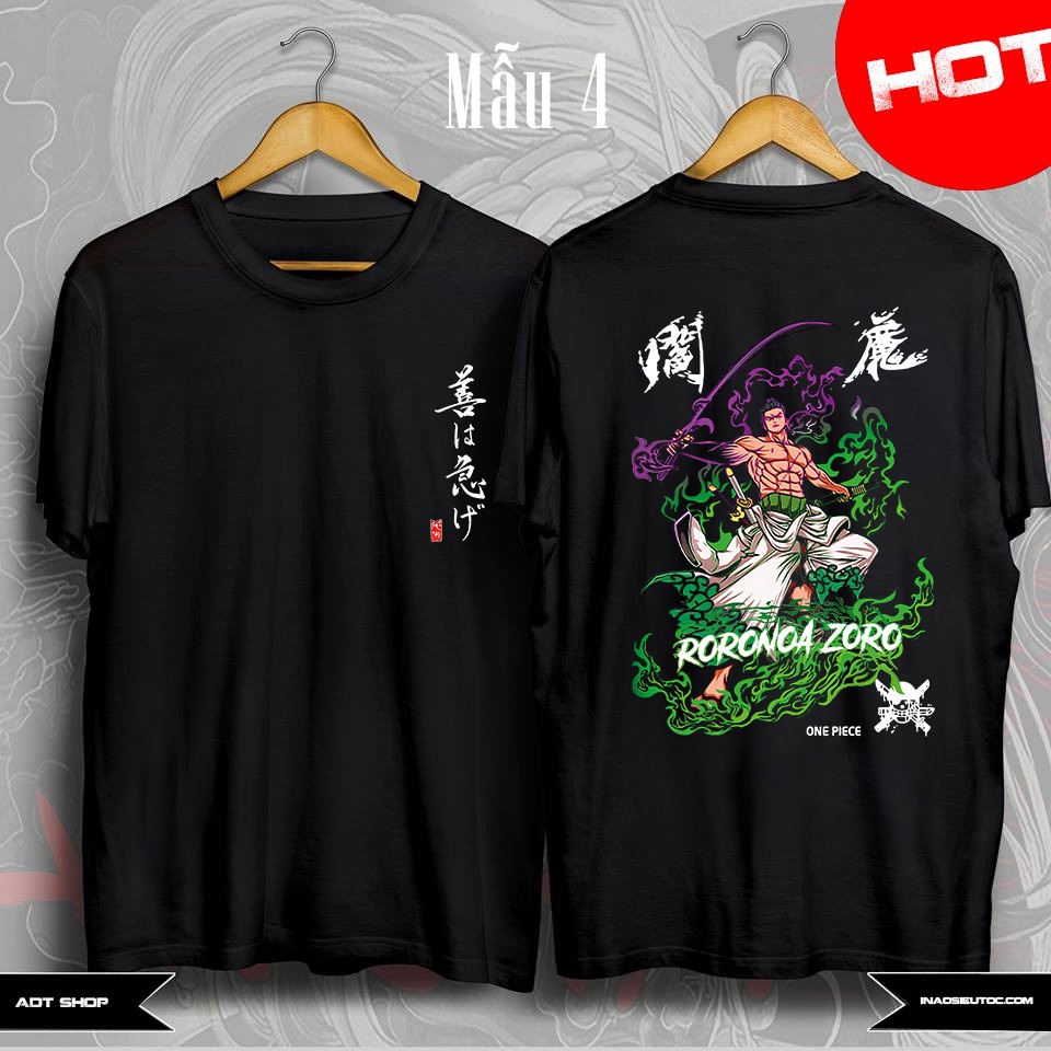 Bộ sưu tập áo thun anime, áo thun Onepiece Zoro Ace, áo thun Naruto Itachi thun cotton 4 chiều giá rẻ