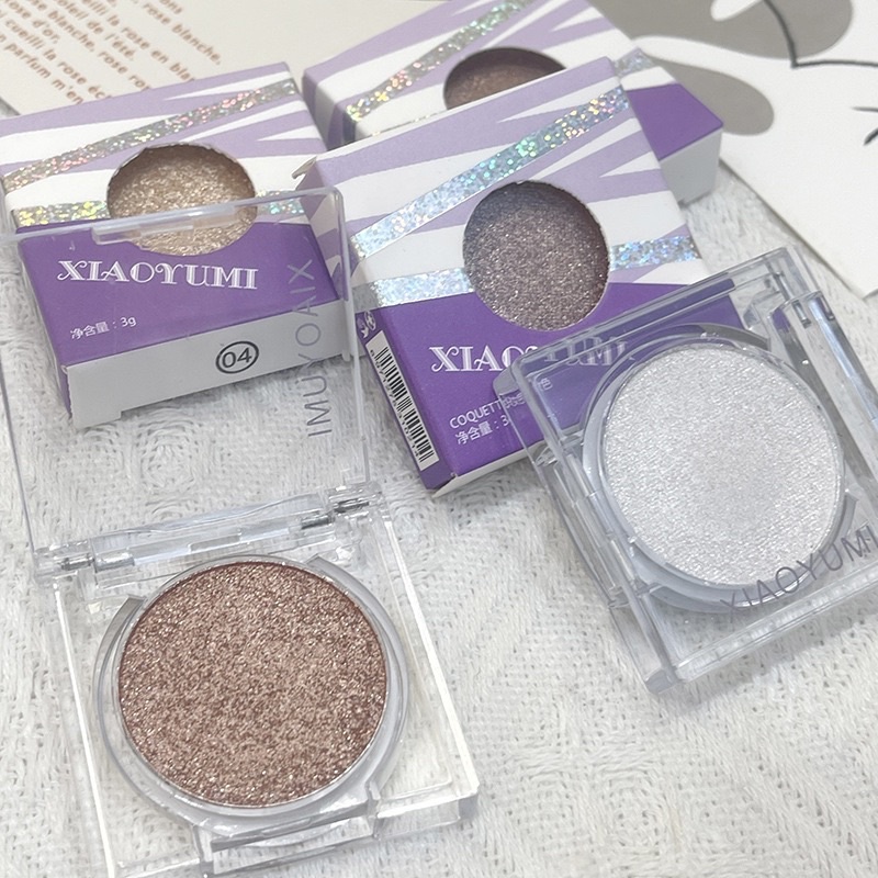 Phấn bắt sáng Hightlight  3 màu ánh nhũ bạc- vàng- hồng hàng nội địa Trung chống nước