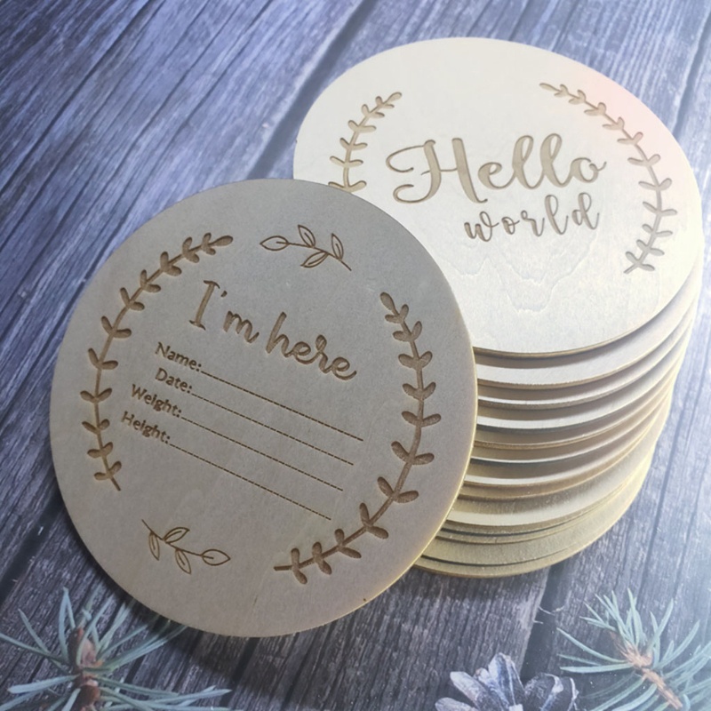 Set 2 Tấm Thẻ Ghi Âm Phát Triển Theo Tháng Làm Phụ Kiện Chụp Ảnh Kỷ Niệm Cho Bé Sơ