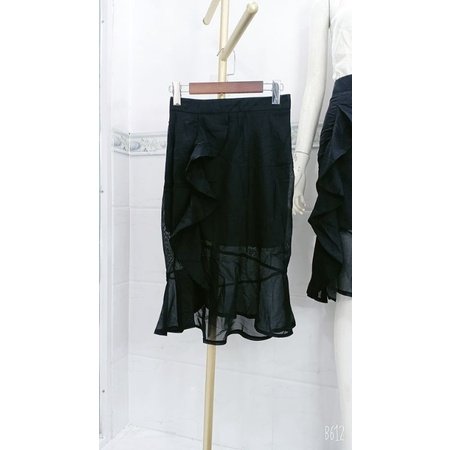 Chân váy voan đuôi cá phối bèo