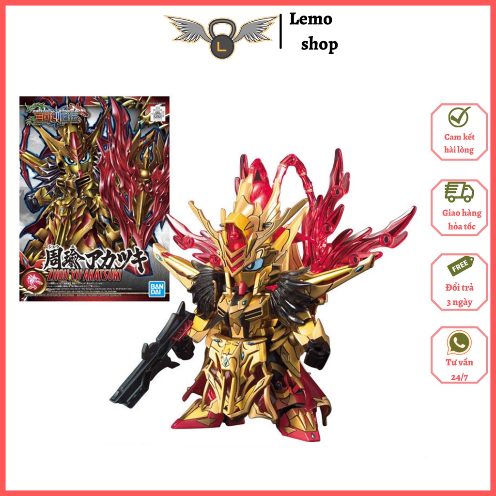 Mô hình lắp ráp gundam SD Sangoku Soketsuden Zhou Yu Akatsuki Chu Du Lemoshop ,mô hình gundam chính 