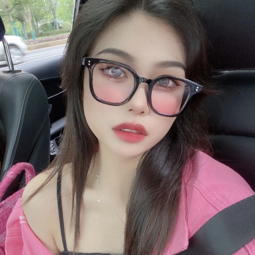 ( Km ) ( Khuyến mãi ) Mắt kính má hồng live hot trend thời trang  gọng kính mát nam nữ nhiều màu phong cách.