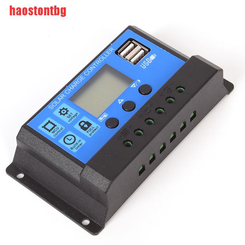 [haostontbg]12V/24V Solar Panel Battery Regulator Charge Controller 30A PWM LCD