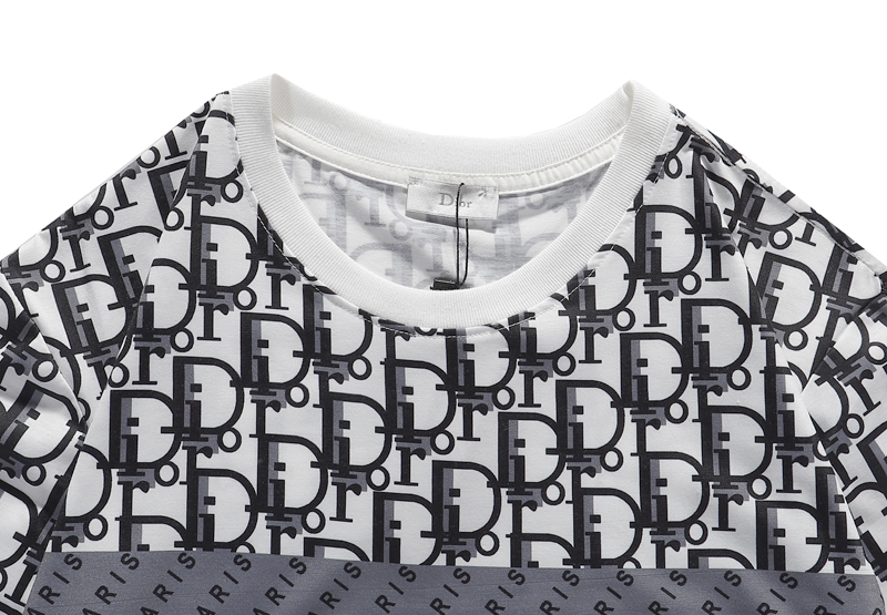 Áo thun tay ngắn in chữ Dior trẻ trung cho nam và nữ