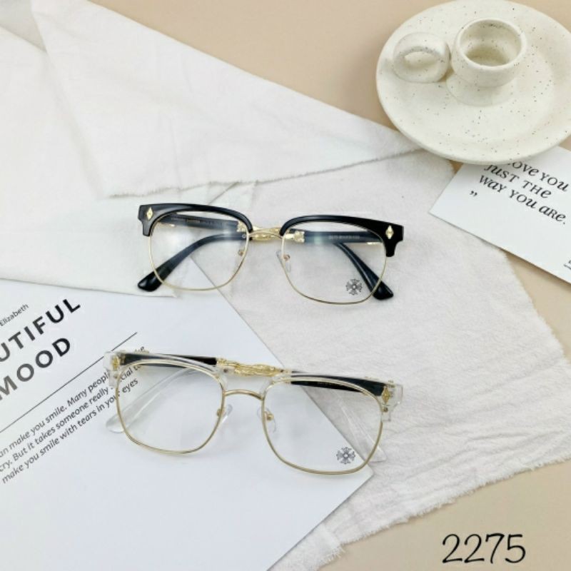 Mắt Kính Cận Chorme Heart Nửa Gọng 2275