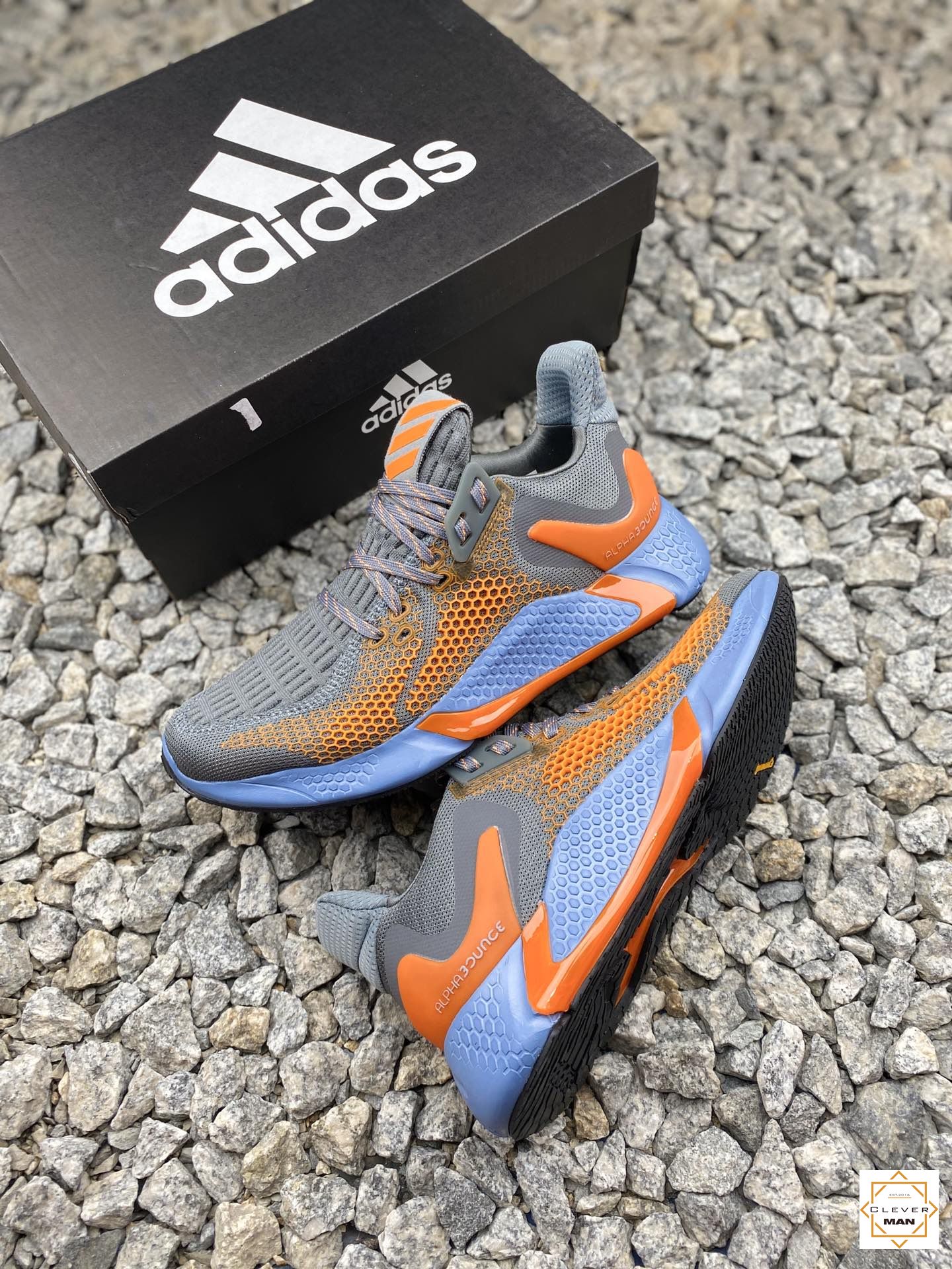 (FREESHIP+ QUÀ TẶNG) Giày thể thao sneaker ALPHABOUNCE INSTINCT M 2020 màu Xám cam