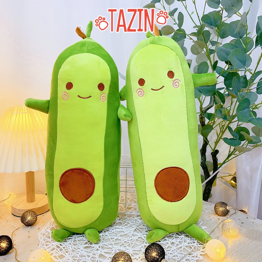 Gấu bông quả bơ cute mini cho bé, gối ôm quả bơ bông nhỏ mềm mịn cao cấp Tazin
