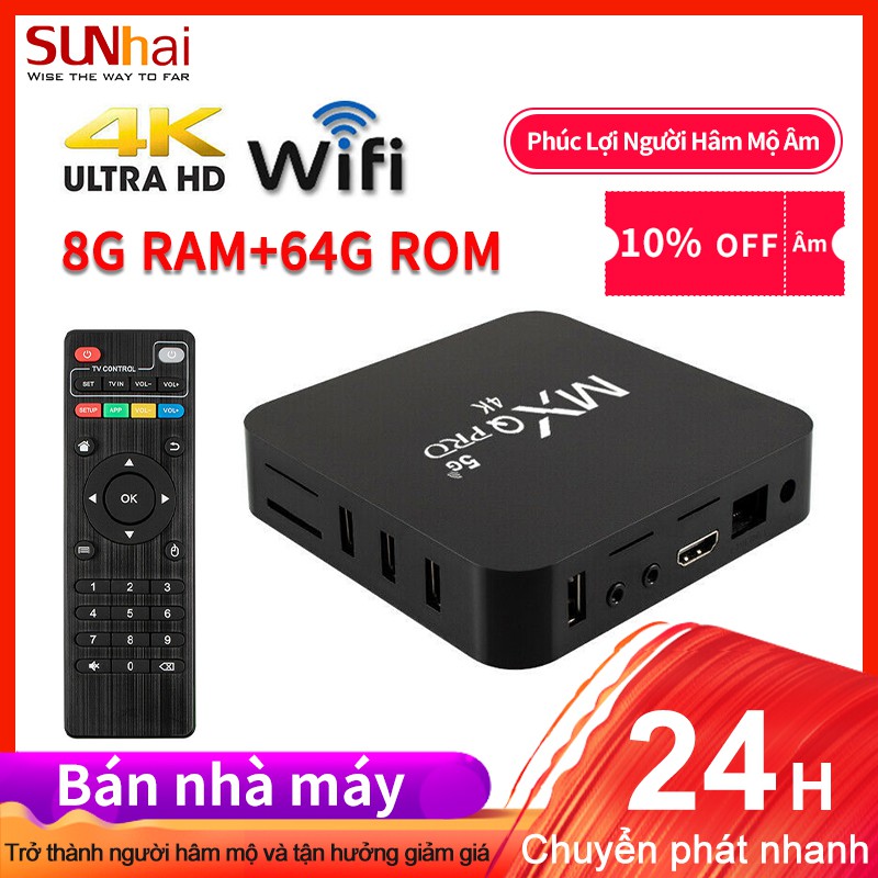 Thiết bị chuyển đổi TV thường thành SMART TIVI BOX MXQ PRO 5G TV ANDROID BOX 4K 8G + 64G RAM