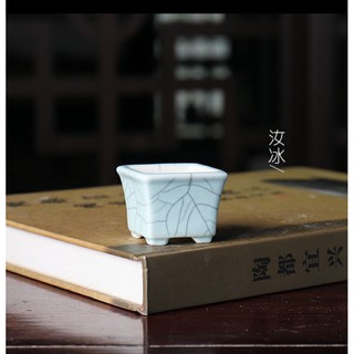 chậu bonsai siêu mini tráng men