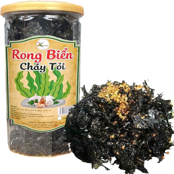 [Combo 3 Hũ] Rong Biển Cháy Tỏi Ớt Thơm Ngon - Mỗi Hũ 100G HIỆU SK FOOD