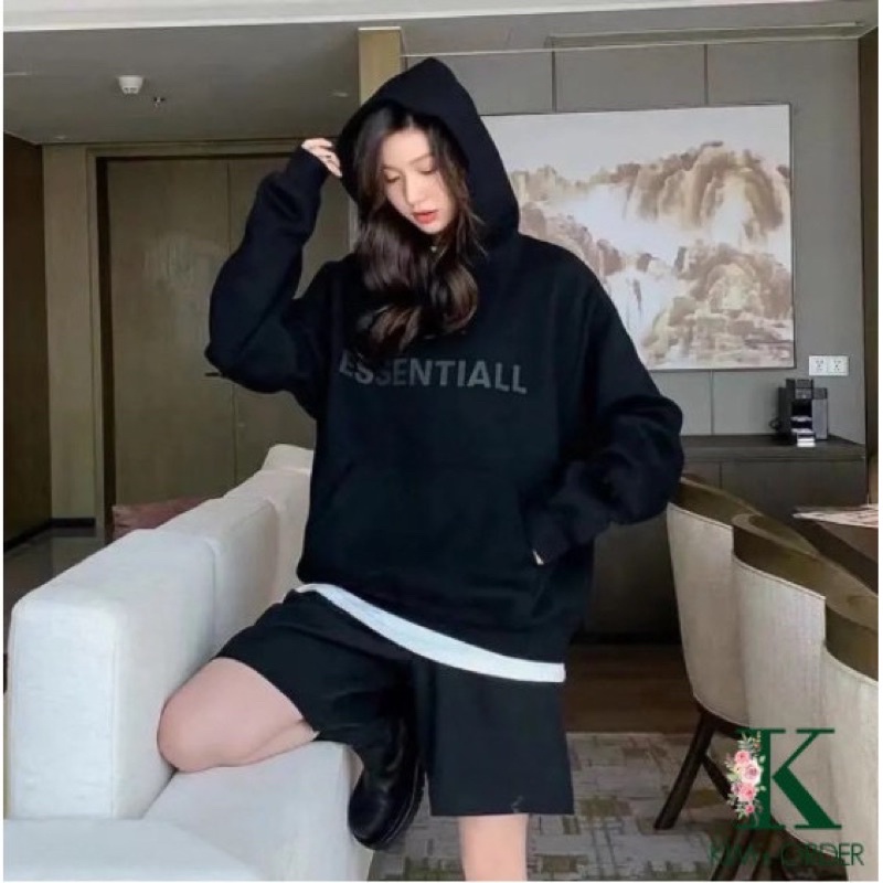 Áo hoodie Essentials nỉ bông dày dặn unisex dài tay áo phông nỉ bông sweater có mũ kèm ảnh thật. | BigBuy360 - bigbuy360.vn