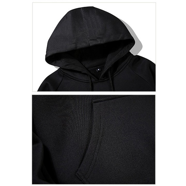 Áo hoodie SAO unisex black - hoodie cổ chui form rộng màu đen M L XL 2XL 40kg - 85kg