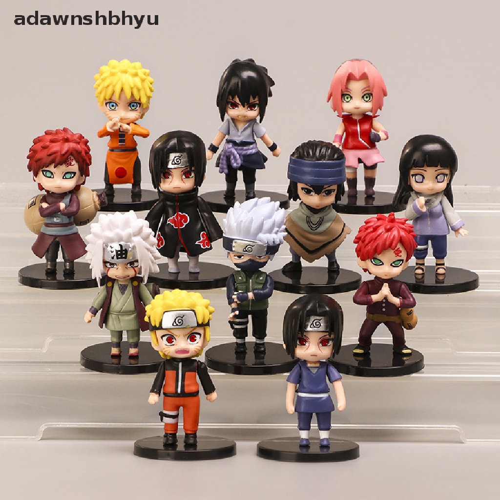 Bộ 12 Nhân Vật Anime Naruto Shippuden Hinata Sasuke Itachi Kakashi Gaara